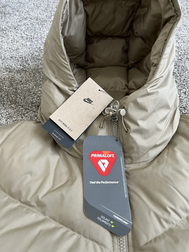Nuevo Abrigo Chaqueta Nike Storm Fit Windrunner Primaloft Puffer con Capucha Marrón Tostado Para Hombres Foto 4 de 4