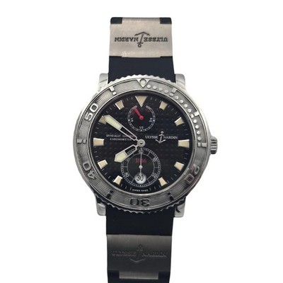 Ulysse Nardin Marine Diver Maxi 40mm Black Dial Steel 263-55 Box Papers