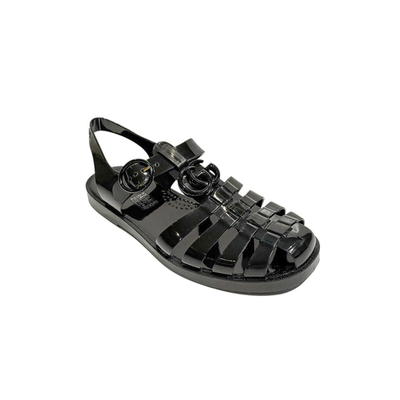 GUCCI ブラック サンダル 39E Gucci Double G Rubber Sandals Black Fisherman EU 39 Flat Jelly