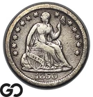 1850 Seated Liberty Half Dime, XF