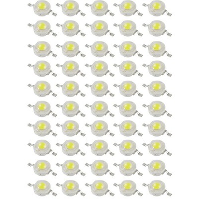 50Pcs LED Light Bulb Lamp Spotlight Source Chip Bead 1W COB High Power b