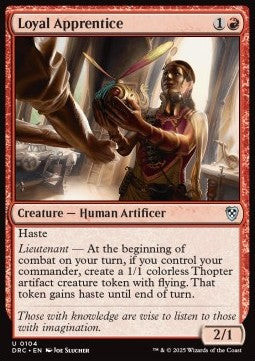 Magic/MTG Loyal Apprentice DRC-104 Uncommon Englisch Neu