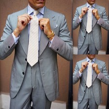 Wide Peak Lapel Men's Suits Houndstooth Party Blazer Business Casual 2Pcs Jacket