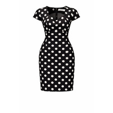 Wedding Guest Dress Classic Polka Dot Dress Retro Fitted Grace Karin Med