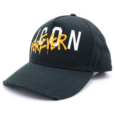 DSQUARED2 ICON FOREVER LOGO Baseball Cap Black Adjustable Snapback