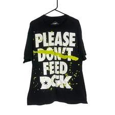 Kayo DGK Beast Black T Shirt "Please Don't Feed DGK" Sz XL Corp Graphic