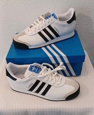 New Men s Adidas Originals Samoa Leather Shoes White/Black 675033 Size 11