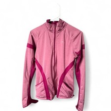 Nike Dri-Fit Women s Small Pink Full Zip Running Jacket Reflective Activewear