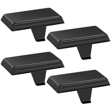 4 PCS Black Weighted Stocking Hangers for Mantle Sturdy Christmas Holders