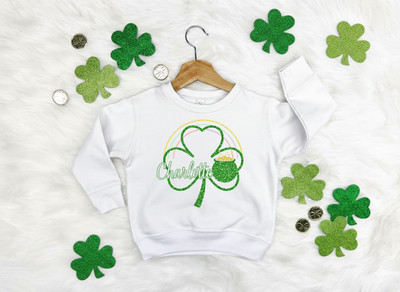 Kids St Patricks Day Shirt, Custom St Patricks Day Sweatshirt, Girls Personalize