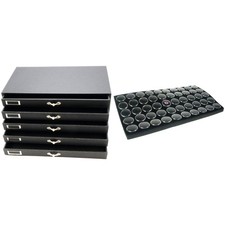 250 Gem Jars Display  Jewelry Storage Case, with Black Inserts