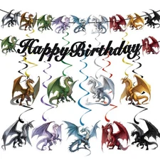 Pre-assembled Dragon Birthday Party Decorations Dragon Themed Decor Dragon Pa...