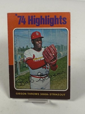 1975 Topps Mini - '74 Highlights Bob Gibson #3