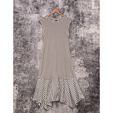 Anthropologie Dress Large Womens Daily Practice Ribbed Striped Midi Maxi Cutout