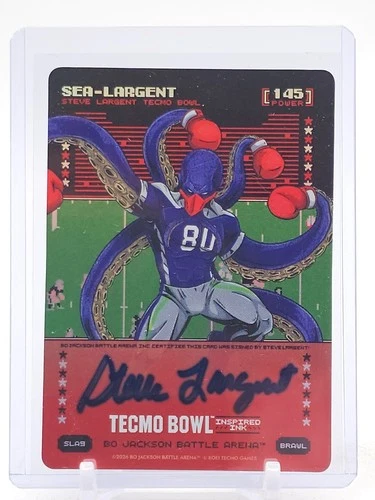 SEA-LARGENT STEVE LARGENT 2026 BATTLE ARENA TECMO BOWL INSPIRED INK AUTO Q3735
