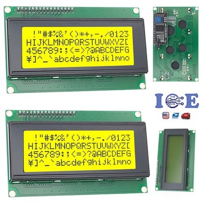 2pcs LCD 2004 Yellow Serial IIC I2C 20x4 LCD2004 Module Display Screen Arduino