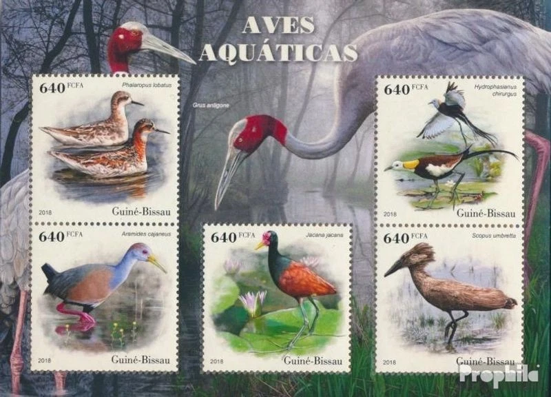 Timbres Guinée-bissau 2018 Mi 9936-9940 Feuille miniature (complète. édition) ne - Photo 1/1