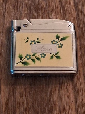 Ronson adonis lighter with flowers. 