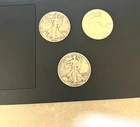 3 Total, Various Date and Mint Walking Liberty Half Dollar - 90% Silver