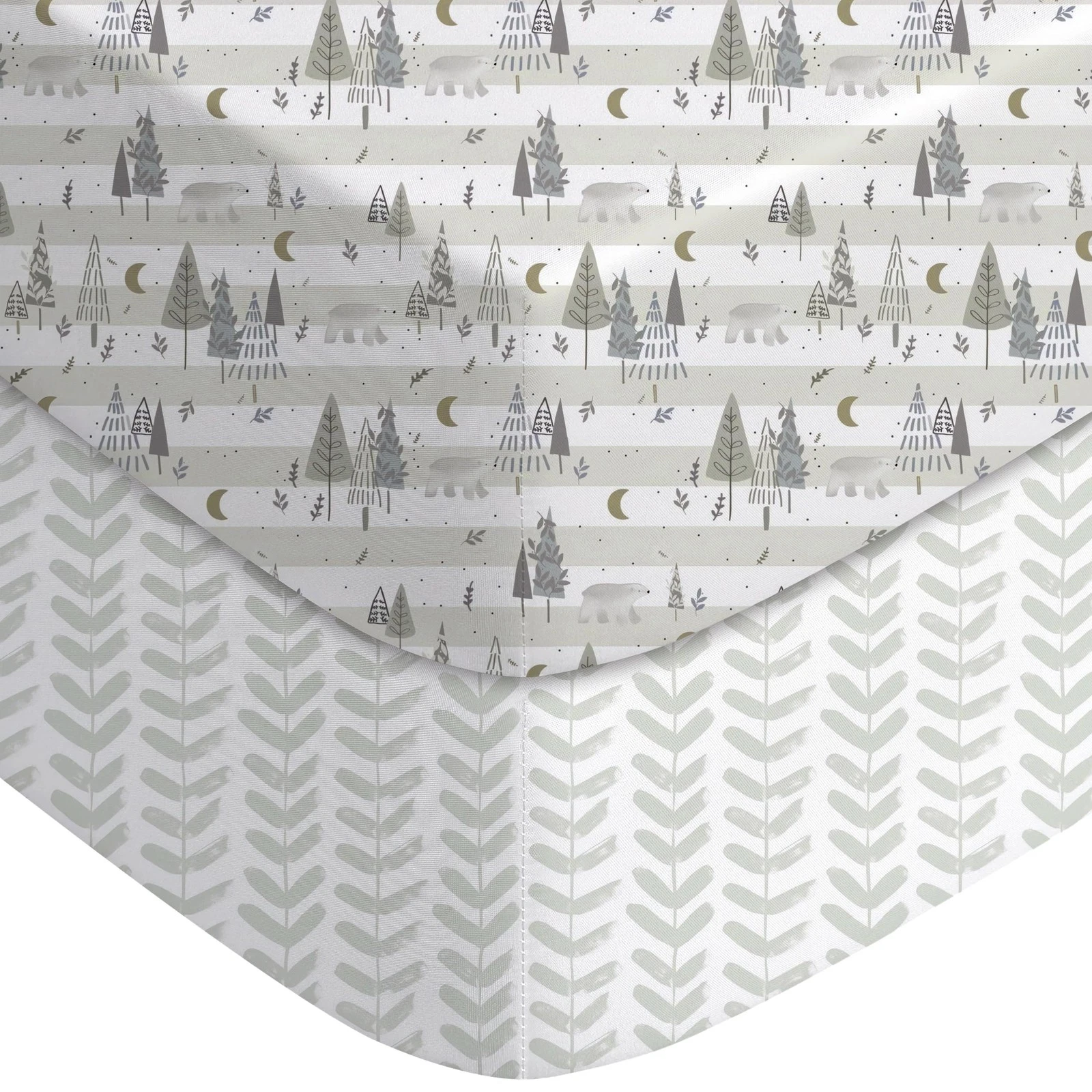 Yoofoss Baby Crib Sheets 2 Pack for Boys and Girls - sheets, Forest Bear