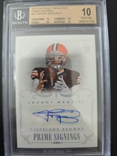 2014 Johnny Manziel National Treasures Prime Signing 1/5 Rookie Auto BGS 10 AUTO