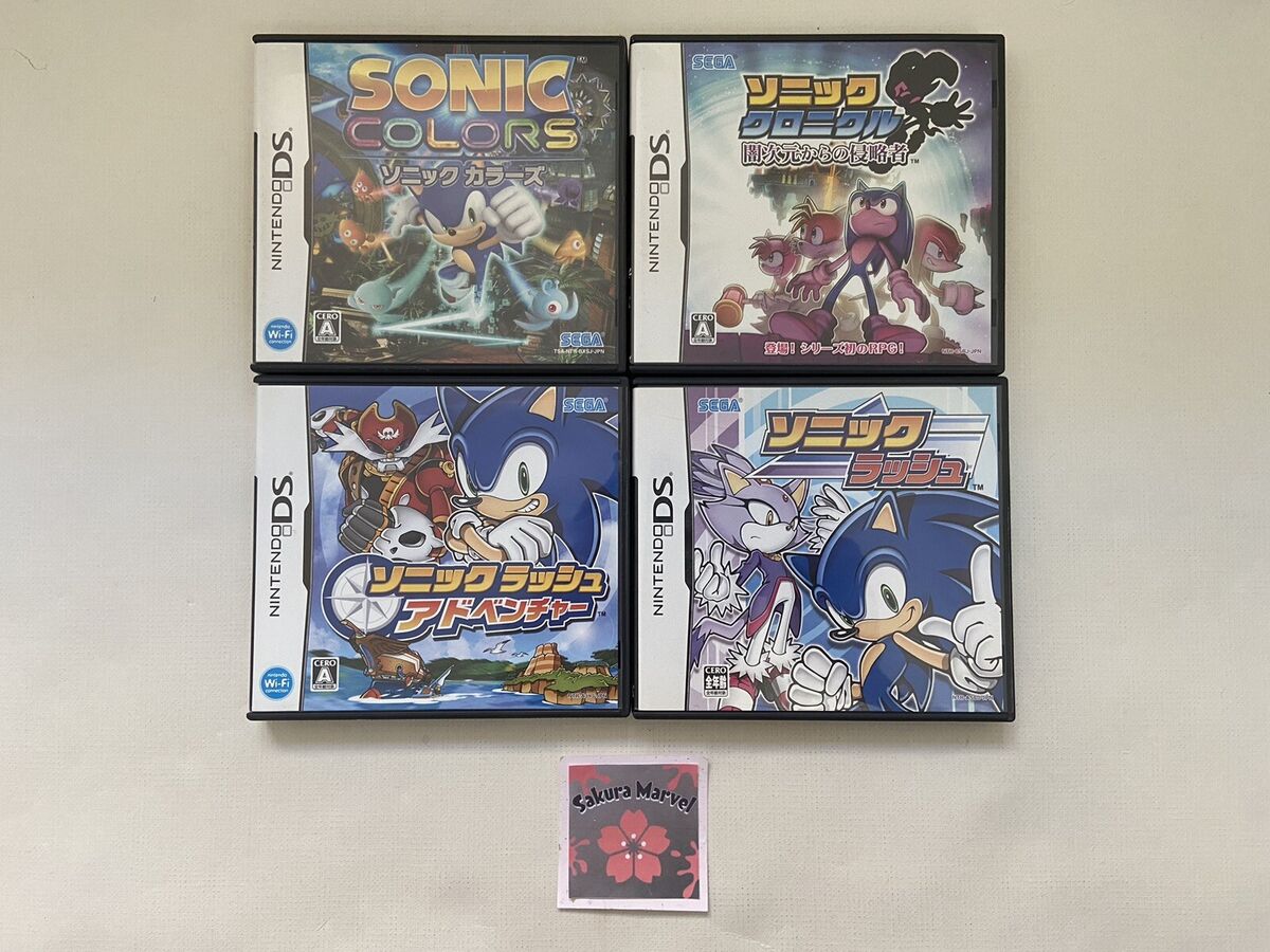 Lot of 4 Sonic Colors Chronicle Rush Adventure Rush Nintendo DS Japanese  Game JP