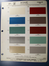 1963 Studebaker Lark Hawk Ditzler PPG auto paint chips set