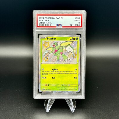 2024 Pokemon TCG PSA 9 Mint Scyther 095/091 Holo Shiny Rare
