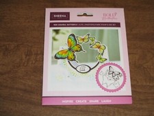 CRAFTERS COMPANION PHOTOPOLYMER STAMP  DIE SET RED ADMIRAL BUTTERFLY