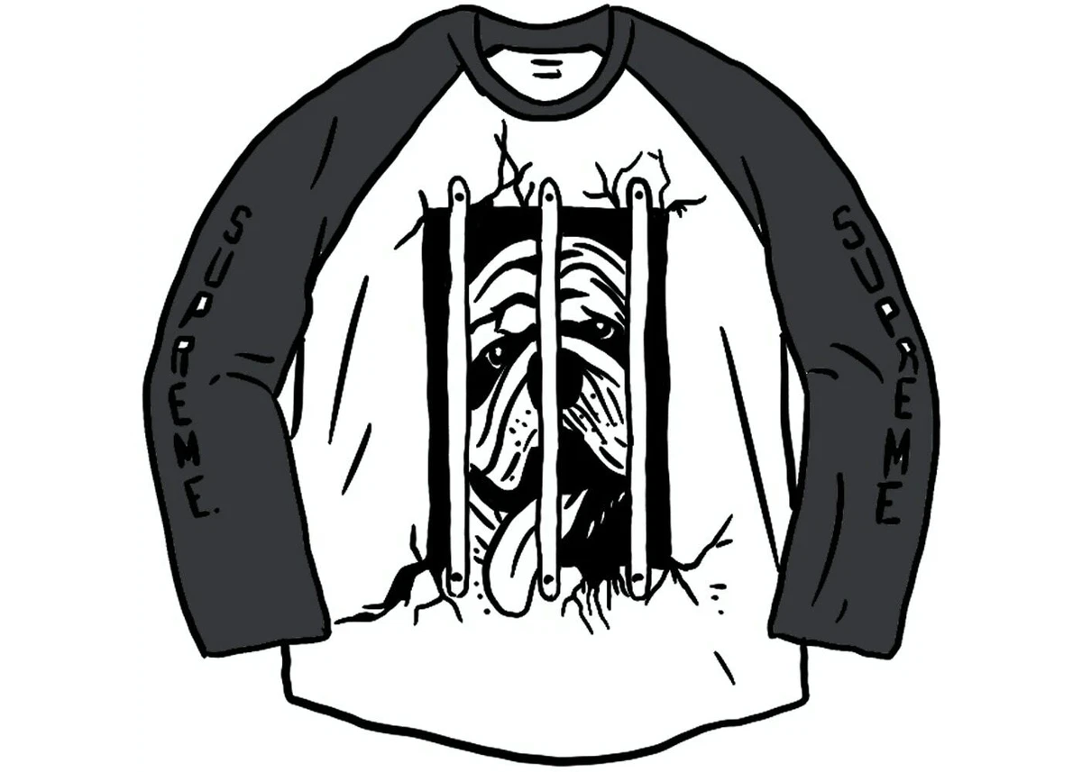 Supreme Dog Raglan L/S Top Med