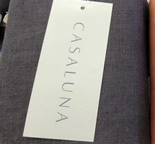 King Casaluna 100% Washed Hemp Solid Pillowcase 2 pc Set Soot Black