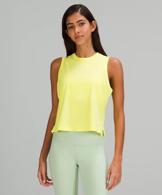 lululemon nwt CLASSIC-FIT COTTON-BLEND TANK TOP Electric Lemon 4 
