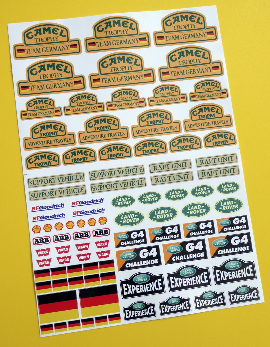 RC Rock Crawler 'CAMEL TROPHY TEAM GERMANY' 18th Scale Stickers - Foto 6