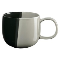 Asa Selection Joy Kaffeetasse Teetasse Kaffeebecher Porzellan Grau Schwarz 400Ml