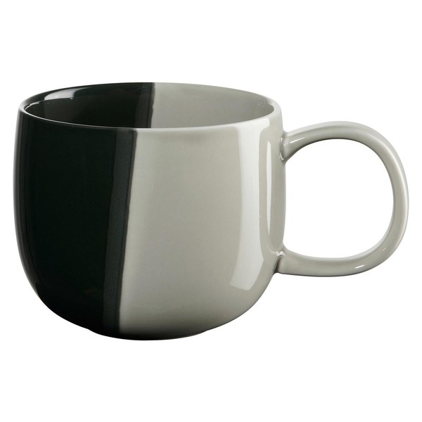 Asa Selection Joy Kaffeetasse Teetasse Kaffeebecher Porzellan Grau Schwarz 400Ml-image