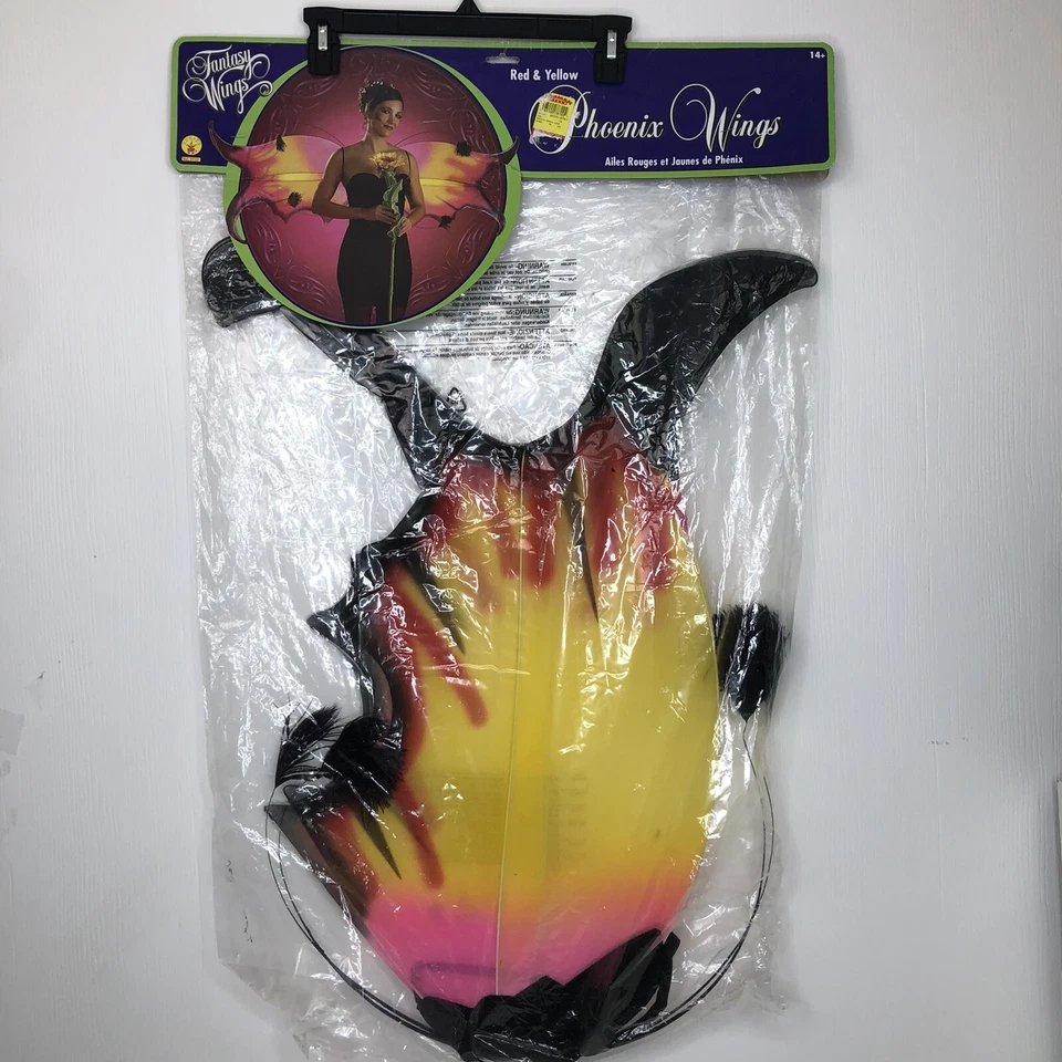 Phoenix Wings 30” Rojo, Amarillo y Negro Disfraz Accesorio Halloween Foto 2 de 4