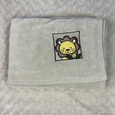 RN 119741 Lion Baby Blanket Tan Sherpa Lovey Security Brown Yellow Jungle Safari