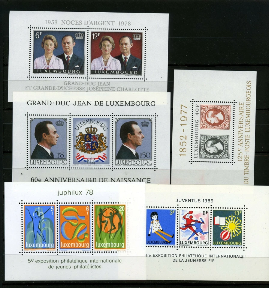 L 744 B LOT DE CINQ BLOCS NEUF DU LUXEMBOURG - Photo 1/1