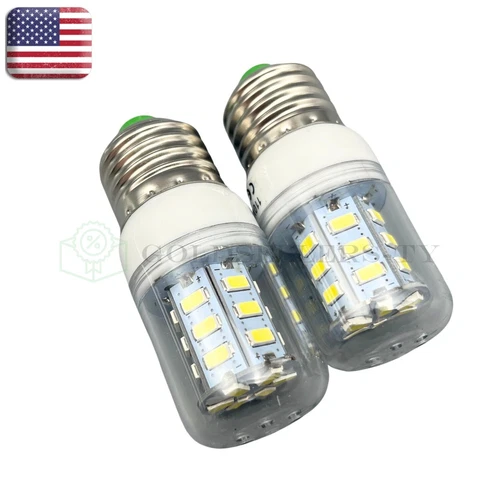 2Pcs LED Refrigerator Light Corn Bulb E27 3.5W For Frigidaire Kenmore 5304511738
