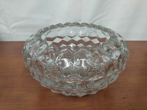Fostoria AMERICAN Pattern Clear Elegant Glass Crystal 8" Footed CUPPED IN BOWL