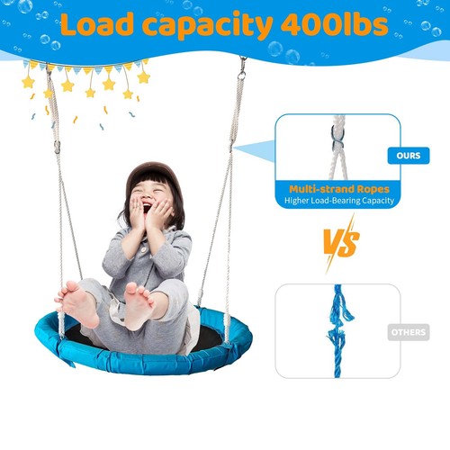 Metal Swing Stand w/ Saucer Outdoor Playground Metal Swing Set, Play Equipment