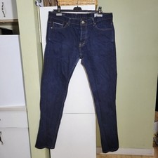 FRANK & Oak the cooper slim fit straight leg dark denim jeans size 38 x 34 mens