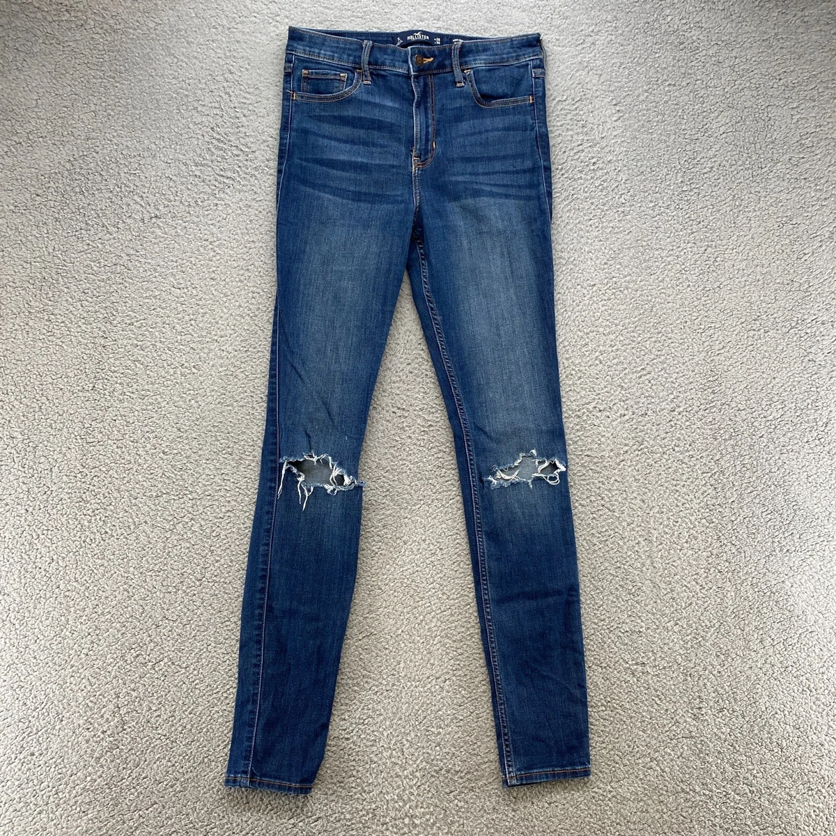 Hollister white jeans womens deals