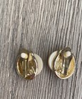 Vintage Faux Pearl Clip-on Gold Tone Earrings — photo 5
