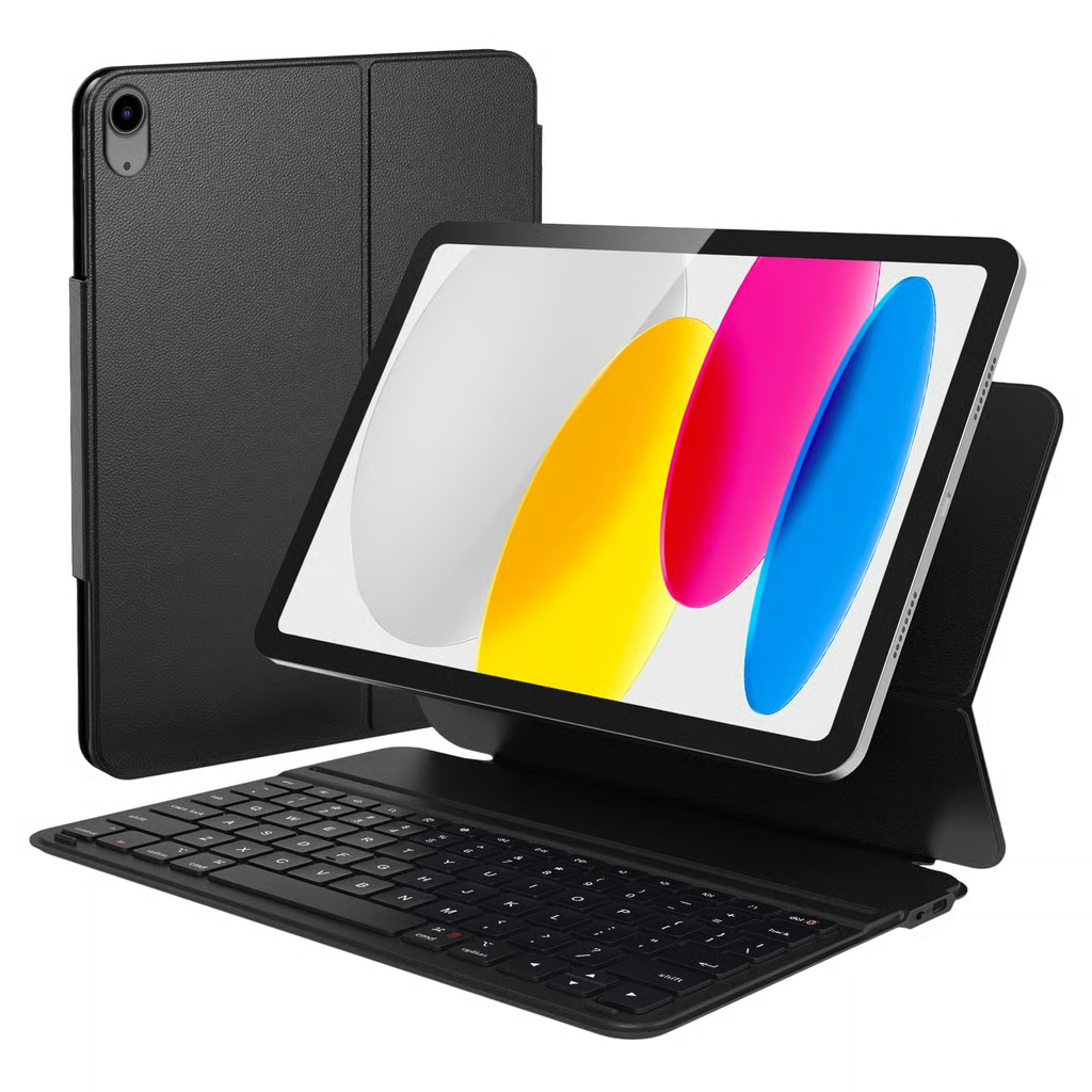 Qulose IPad 10th Generation Case With Keyboard, Wireless Bluetooth Keyboard For