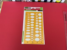 Isomars New Orange Ellipses drawing Template 26 cms X 14.5 cms   P569