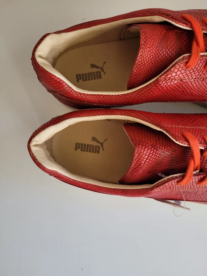 Puma States Piel de Serpiente, Rojo Talla 11 Nuevo, Hecho en Italia y Japón Foto 3 de 4