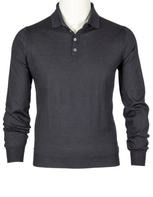 SOBS Black Cashmere Polo Neck Jumper