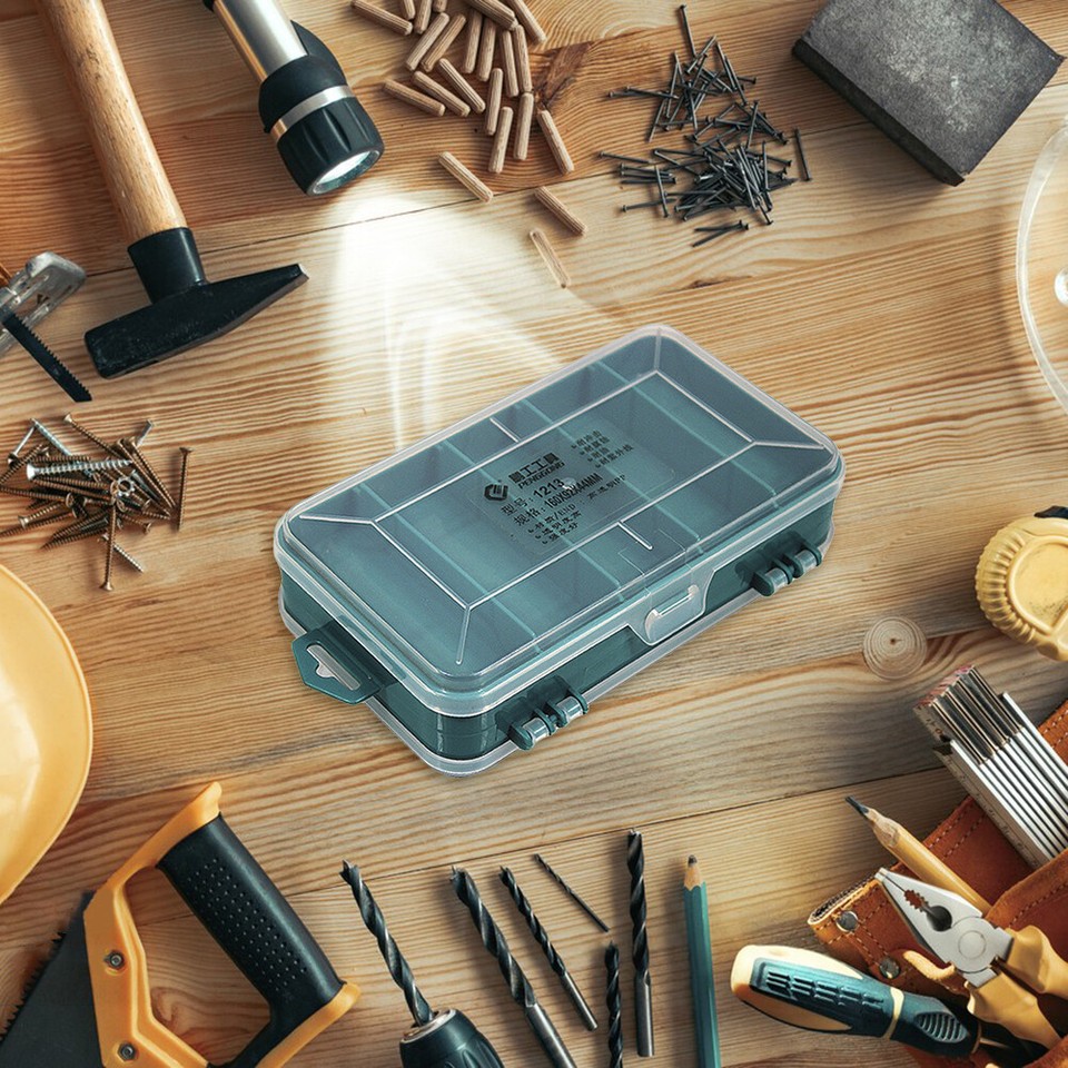 DoubleSide Tool Storage Case Compartment Plastic Storage Tool Case for