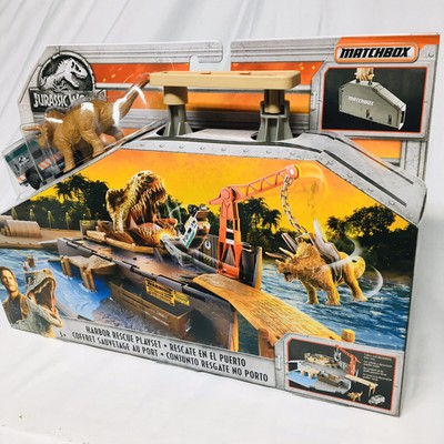 jurassic world harbor rescue playset